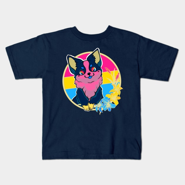 Pansexual corgi Kids T-Shirt by ThBlkBirdDaliah